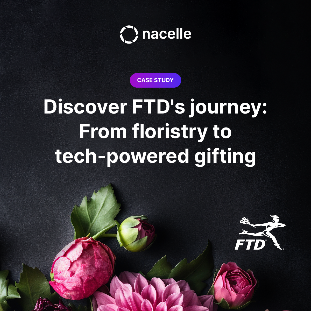 Nacelle banner with FTD and flowers